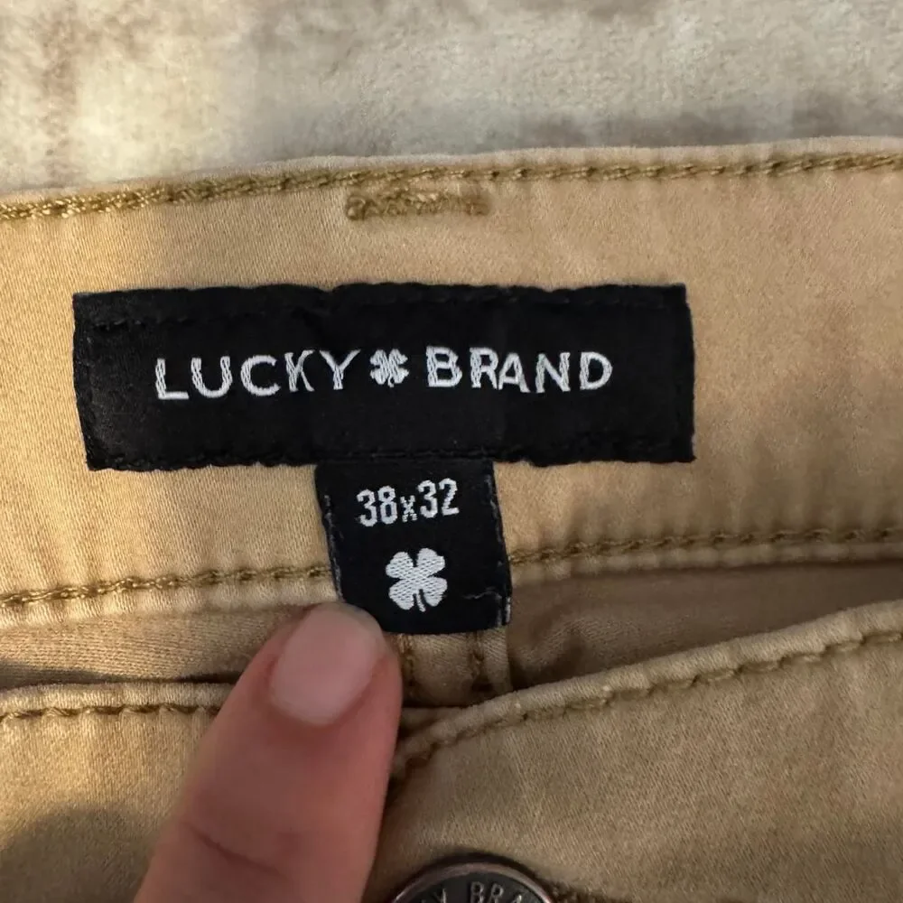 Lucky-brand Men's Tan and Khaki Pants